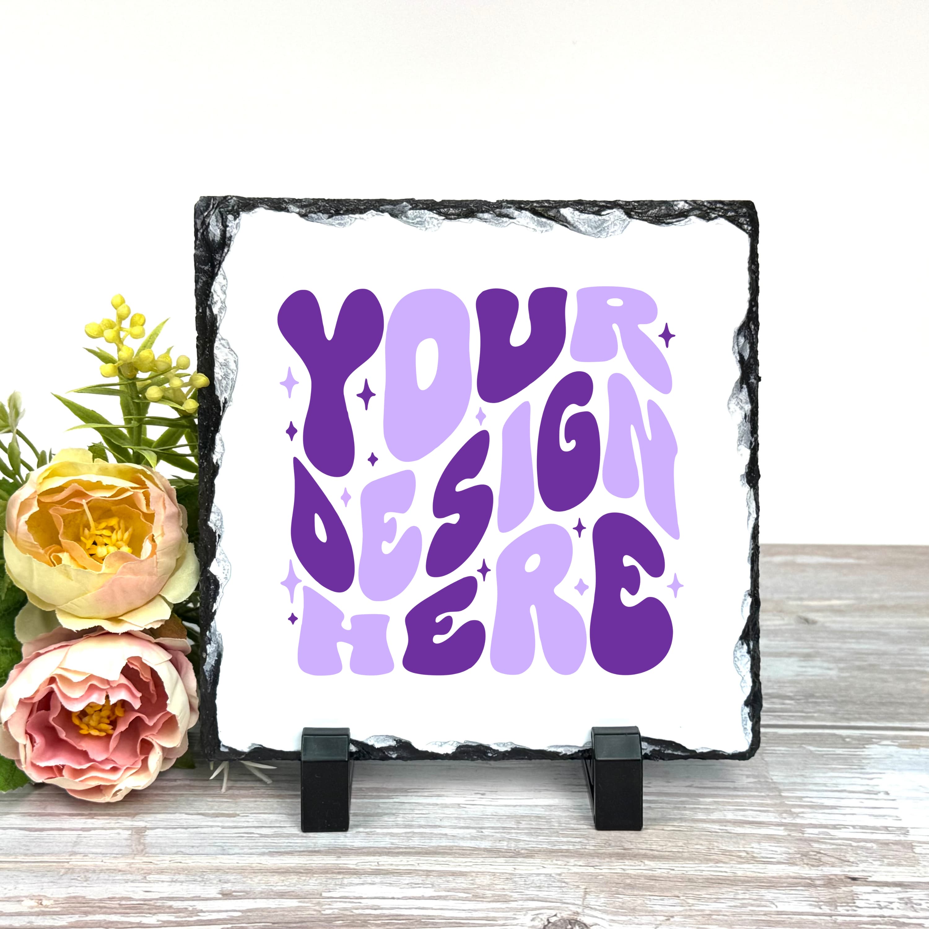 Square Photo Slate with Stand