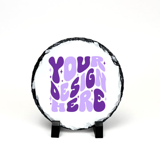 Round Photo Slate with Stand