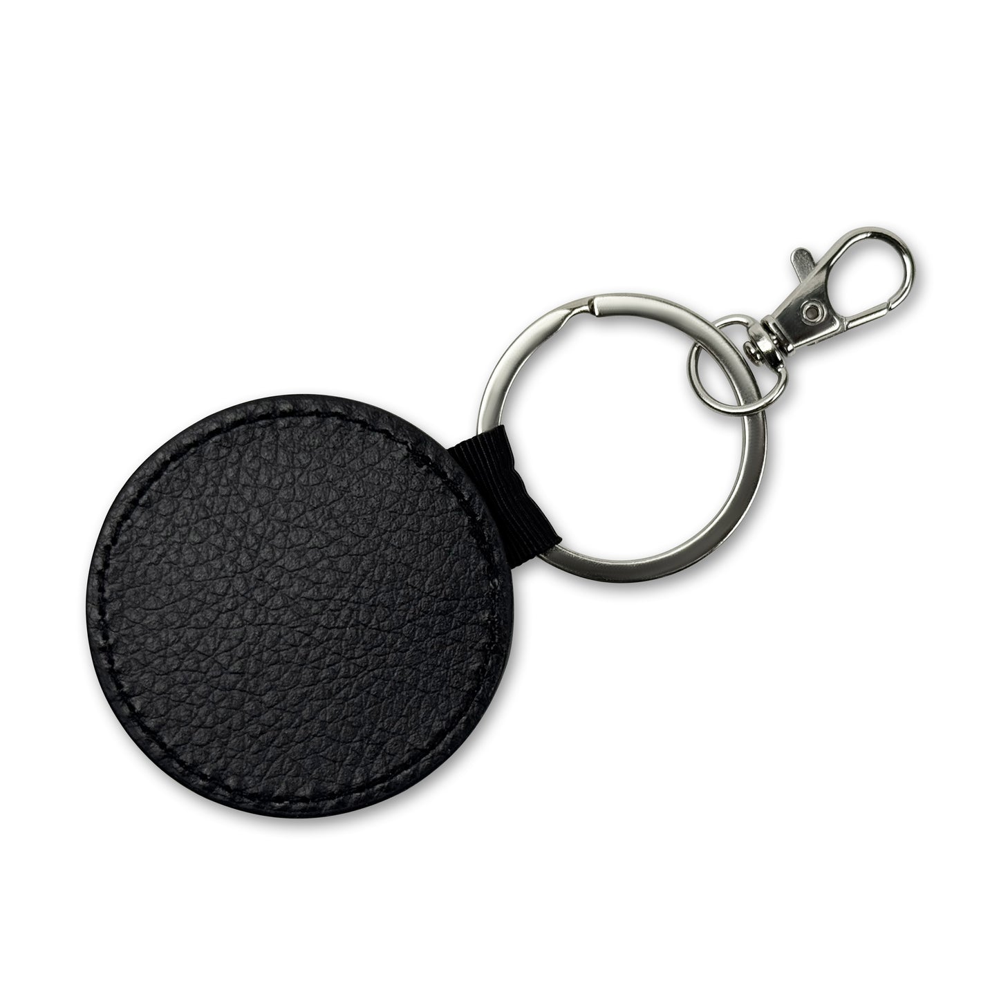 Round PU Leather Keychain