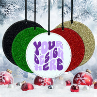 PU Leather Glitter Ornament