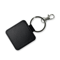 Square PU Leather Keychain