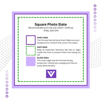 Square Photo Slate with Stand