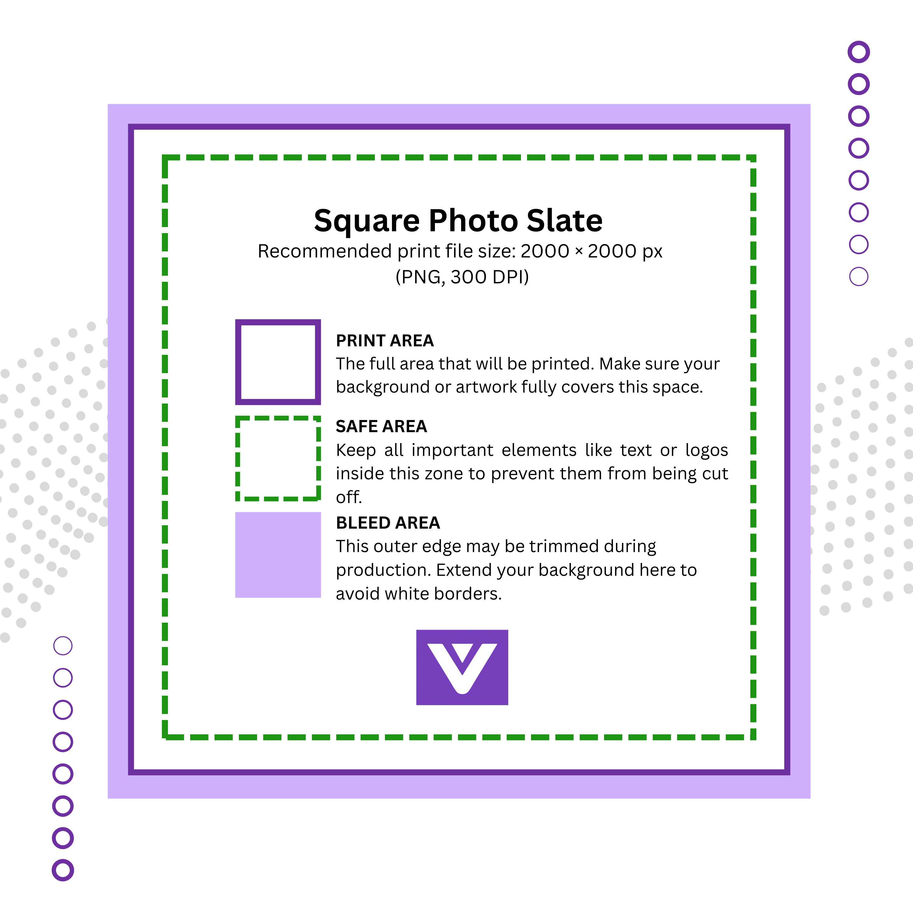 Square Photo Slate with Stand
